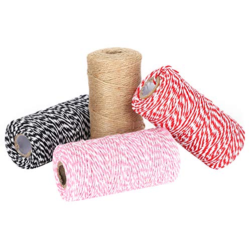 Yinhing Makramekabel, Schnur mit 100 M 4pcs Seil für Wandhänge, Pflanzenbügel, Handwerk, Geschenkverpackung und Hochzeitsdekorationen von Yinhing