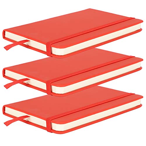 Yinhing Notizbücher für die Arbeit, Notebook Journal Hardcover -Strap Notebook PU A6 Business Notepad für Arbeit Hardcover Notepad Business (Rot) von Yinhing