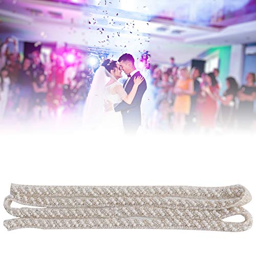 Yinhing Perlenbandband, Spitzenband DIY Handgemachte Kleidung Gestickt (1 cm weiße schräge Perlen) von Yinhing