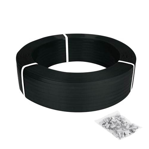 1200 Meter Umreifungsband Manuelle Umreifungswerkzeug mit 70 Metallschnallen PET Verpackungsband bündelband Breite 16 mm Stärke 0,8 mm Reißfestigkeit 530 kg für Verpackung Schwere Laste(Color:schwarz) 1200 Meter Umreifungsband Manuelle Umreifungswerkzeug mit 70 Metallschnallen PET Verpackungsband bündelband Breite 16 mm Stärke 0,8 mm Reißfestigkeit 530 kg für Verpackung Schwere Laste(Color:schwarz) von Yinian