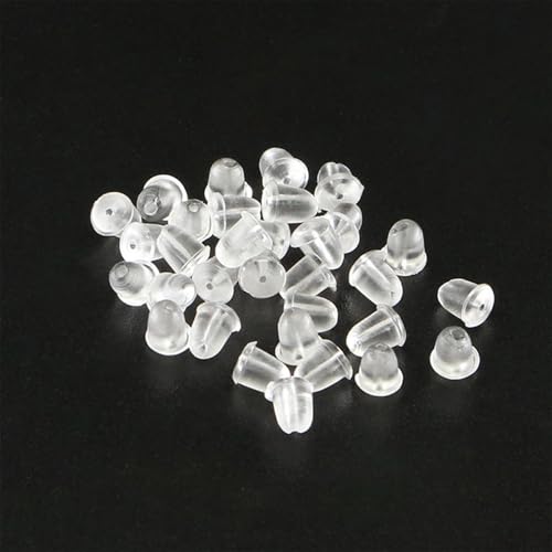 Ersatz Ohrringverschlüsse, Silikon Ohrring Stopper Ohrringverschlüsse Ohrring Stecker Verschluss Aus Transparent - 200 Stück Sichere Bolzen, Rückseitenhalter, Ohrringverschlüsse Stecker Verschluss Ersatz Ohrringverschlüsse, Silikon Ohrring Stopper Ohrringverschlüsse Ohrring Stecker Verschluss Aus Transparent - 200 Stück Sichere Bolzen, Rückseitenhalter, Ohrringverschlüsse Stecker Verschluss von Yiohejy