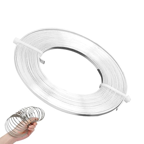 Yiohejy Aluminiumdraht Für Bastelbedarf - Farbiger Flacher Aluminium Draht Formbar | Kabel Handgefertigter Kunstbedarf für Elektriker Häkeln Ohrringe Festtagsdekoration Hobbyisten Modellbau von Yiohejy
