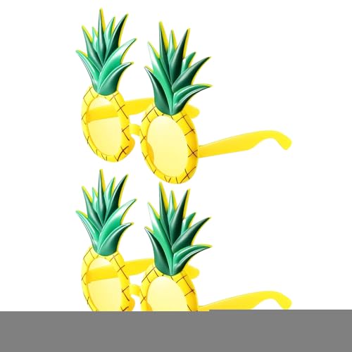 Yiohejy Ananas Sonnenbrille, 2 Paar Hawaii Tropische Ananas Eyewear Leichte Fruchtform Sonnenbrille Dekoration Requisiten für Karneval Mottoparty und Strandveranstaltungen von Yiohejy