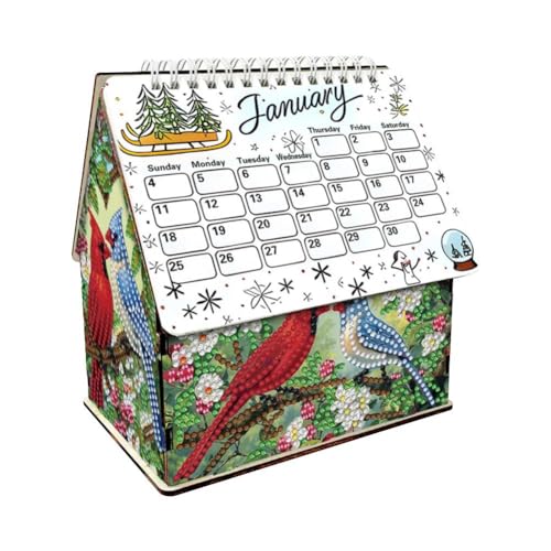 DIY 3D Diamant Kunst Malerei Weihnachten Hütte Kalender, Cute Lebkuchenhaus Diamond Art Painting Monatskalender Kit für Home Desktop Ornament DIY 3D Diamant Kunst Malerei Weihnachten Hütte Kalender, Cute Lebkuchenhaus Diamond Art Painting Monatskalender Kit für Home Desktop Ornament von Yiokii