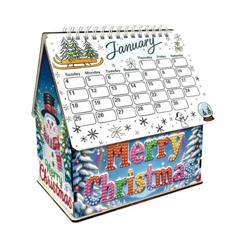 DIY 3D Diamant Kunst Malerei Weihnachten Hütte Kalender, Cute Lebkuchenhaus Diamond Art Painting Monatskalender Kit für Home Desktop Ornament DIY 3D Diamant Kunst Malerei Weihnachten Hütte Kalender, Cute Lebkuchenhaus Diamond Art Painting Monatskalender Kit für Home Desktop Ornament von Yiokii