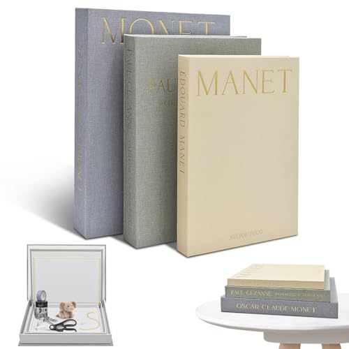 Yiomxhi 3 Stück Deko Bücher für Heimdekor, Dekorative Buch Aufbewahrungsbox mit Magnetverschluss, Stapelbare Leinen Buchbox Gefälschte Dekobücher Buchattrappe für Couchtisch Regale Büro Yiomxhi 3 Stück Deko Bücher für Heimdekor, Dekorative Buch Aufbewahrungsbox mit Magnetverschluss, Stapelbare Leinen Buchbox Gefälschte Dekobücher Buchattrappe für Couchtisch Regale Büro von Yiomxhi