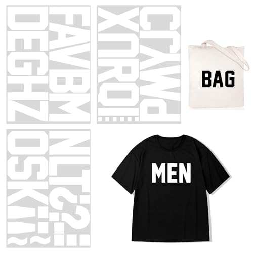 10,2 cm Bügelbilder zum Aufbügeln, Buchstaben, Alphabet, Stoff, Vinyl, DIY für Sporttrikots, T-Shirts, Kleidung, Slogandruck, Basteln, Dekoration (weiß) von Yiootop