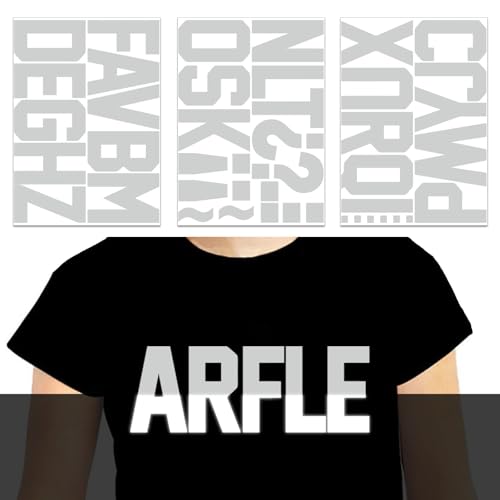 10,2 cm reflektierende Buchstaben zum Aufbügeln auf Wärmetransfer-Buchstaben, Alphabet, Stoff, Vinyl, DIY für Sport-Trikots, T-Shirts, Kleidung, Spruch, Druck, Handwerk, Dekoration 10,2 cm reflektierende Buchstaben zum Aufbügeln auf Wärmetransfer-Buchstaben, Alphabet, Stoff, Vinyl, DIY für Sport-Trikots, T-Shirts, Kleidung, Spruch, Druck, Handwerk, Dekoration von Yiootop