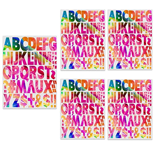 70 Stück 5,1 cm Buchstaben zum Aufbügeln, Wärmeübertragungsbuchstaben, Alphabete für Sporttrikots T-Shirts Teamname Kleidung Slogan Druck DIY Handwerk Dekoration (5 Blatt Spritzer) von Yiootop