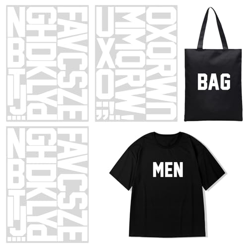 Wärmetransfer-Buchstaben zum Aufbügeln, 7,6 cm, Alphabet, Stoff, Vinyl, DIY, für Sport-Trikots, T-Shirts, Kleidung, Spruch, Druck, Handwerk, Dekoration (weiß) von Yiootop