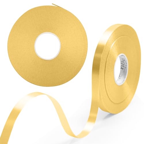 2Stück Geschenkband Gold 8mm x 50M Satinband, Doppelseitig Gewebtes Schleifenband Gold Ribbon für Geschenkverpackung Luftballons Haare Valentin Geschenke Blumensträuße Hochzeit Kuchen Deco 2Stück Geschenkband Gold 8mm x 50M Satinband, Doppelseitig Gewebtes Schleifenband Gold Ribbon für Geschenkverpackung Luftballons Haare Valentin Geschenke Blumensträuße Hochzeit Kuchen Deco von Yiran