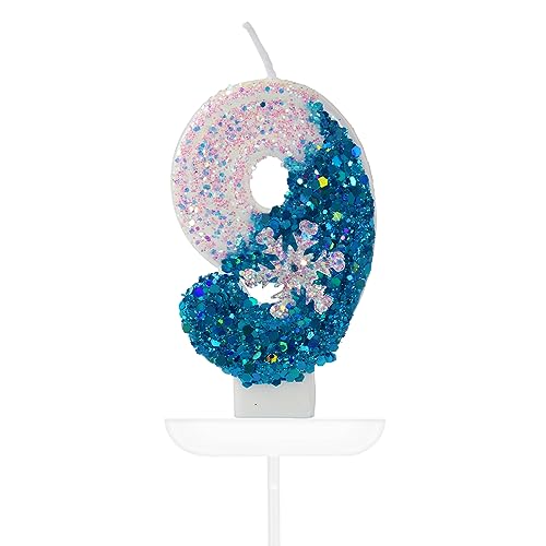 Blau Weiß Frozen Geburtstagskerzen für Kuchen mit Schneeflocke Zahl 9 Kerzen Blau Geburtstagskerzen Happy Birthday Kerze Kuchen Topper Dekorationen für Mädchen Jungen Geburtstag Party Hochzeit Blau Weiß Frozen Geburtstagskerzen für Kuchen mit Schneeflocke Zahl 9 Kerzen Blau Geburtstagskerzen Happy Birthday Kerze Kuchen Topper Dekorationen für Mädchen Jungen Geburtstag Party Hochzeit von Yiran