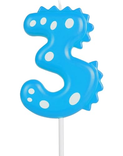 Geburtstagskerzen, 7,1 cm, Dinosaurier-Zahlenkerzen, Zahl 3, Dino-Kerzen, Happy Birthday-Kerzen, Kuchendekoration, Jungen, Mädchen, Kinder, Dinasour-Wald-Thema, 3 Geburtstagsparty-Dekorationen (blau) Geburtstagskerzen, 7,1 cm, Dinosaurier-Zahlenkerzen, Zahl 3, Dino-Kerzen, Happy Birthday-Kerzen, Kuchendekoration, Jungen, Mädchen, Kinder, Dinasour-Wald-Thema, 3 Geburtstagsparty-Dekorationen (blau) von Yiran