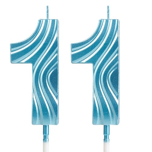 Geburtstagskerzen, Zahlen, blaue Kerzen, 11. Geburtstag, Geburtstagskerze für Kuchen, Happy Birthday, 3D-Design-Kerzen für Jungen und Herren, Geburtstag, Hochzeit, Jahrestag, Party, Kuchendekoration Geburtstagskerzen, Zahlen, blaue Kerzen, 11. Geburtstag, Geburtstagskerze für Kuchen, Happy Birthday, 3D-Design-Kerzen für Jungen und Herren, Geburtstag, Hochzeit, Jahrestag, Party, Kuchendekoration von Yiran