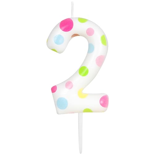 Geburtstagskerzen Zahlen 2 für Torte, Regenbogen Kerzen Geburtstag 2. Geburtstag Mädchen Junge, Tortendeko Geburtstag, Kuchendeko Geburtstag, Geburtstagsdeko für Geburtstagsfeier von Yiran