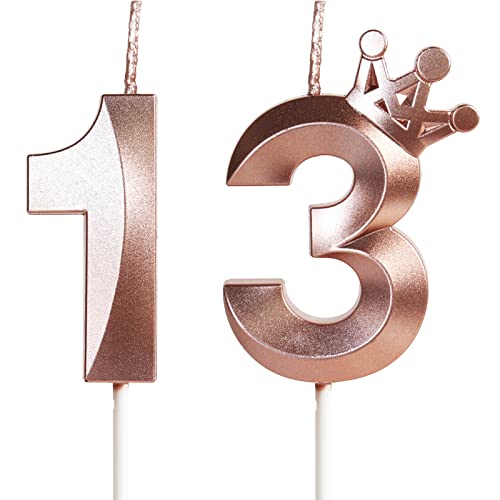 Geburtstagskerzen Zahlen13 mit Krone, 5cm 3D Roségold Geburtstagskerzen,Geburtstag Kerzen,Kerzen Geburtstag,Tortenaufsätze Kuchen Topper Dekoration Hochzeit Geburtstag Jubiläum Feier Lieferungen(13) Geburtstagskerzen Zahlen13 mit Krone, 5cm 3D Roségold Geburtstagskerzen,Geburtstag Kerzen,Kerzen Geburtstag,Tortenaufsätze Kuchen Topper Dekoration Hochzeit Geburtstag Jubiläum Feier Lieferungen(13) von Yiran