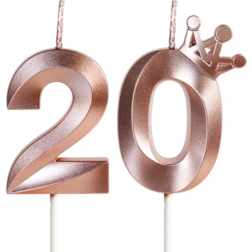 Geburtstagskerzen Zahlen20 mit Krone, 5cm 3D Roségold Geburtstagskerzen,Geburtstag Kerzen,Kerzen Geburtstag,Tortenaufsätze Kuchen Topper Dekoration Hochzeit Geburtstag Jubiläum Feier Lieferungen(20) Geburtstagskerzen Zahlen20 mit Krone, 5cm 3D Roségold Geburtstagskerzen,Geburtstag Kerzen,Kerzen Geburtstag,Tortenaufsätze Kuchen Topper Dekoration Hochzeit Geburtstag Jubiläum Feier Lieferungen(20) von Yiran