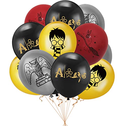 Yiran Harry Luftballons Geburtstags Party Dekorationen, 12 Stück 12 Zoll Harry Latex Ballons für Kinder Junge Mädchen Harry Potter Thema Deko Geburtstag Party Supplies von Yiran