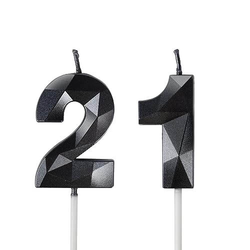 Kerzen zum 21. Geburtstag, Zahl 21, schwarze Kerzen, Geburtstagskerze für Kuchen, Happy Birthday Kerze, Tortenaufsatz, Dekorationen für Geburtstagsparty, Hochzeitstag, Feier Versorgung Kerzen zum 21. Geburtstag, Zahl 21, schwarze Kerzen, Geburtstagskerze für Kuchen, Happy Birthday Kerze, Tortenaufsatz, Dekorationen für Geburtstagsparty, Hochzeitstag, Feier Versorgung von Yiran