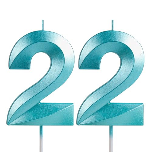 Yiran 3D-Geburtstagskerzen, blaue Kerze mit Zahl 22. für Ihn, Geburtstagskerze für Kuchen, Jungen und Herren, Tortenaufsatz, Geburtstagskerzen, Zahl 22, Geburtstag, Party, Hochzeit, Jahrestag, Feier Yiran 3D-Geburtstagskerzen, blaue Kerze mit Zahl 22. für Ihn, Geburtstagskerze für Kuchen, Jungen und Herren, Tortenaufsatz, Geburtstagskerzen, Zahl 22, Geburtstag, Party, Hochzeit, Jahrestag, Feier von Yiran