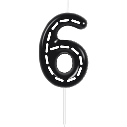 Yiran Geburtstagskerze mit Zahl 6, Rennen, Happy Birthday, Zahl 6, schwarz-weiß gestreift, Renn-Geburtstagskuchendekorationen für Jungen, Kinder, Auto-Thema, Geburtstagsparty-Zubehör, YSLZ-SC6 Yiran Geburtstagskerze mit Zahl 6, Rennen, Happy Birthday, Zahl 6, schwarz-weiß gestreift, Renn-Geburtstagskuchendekorationen für Jungen, Kinder, Auto-Thema, Geburtstagsparty-Zubehör, YSLZ-SC6 von Yiran