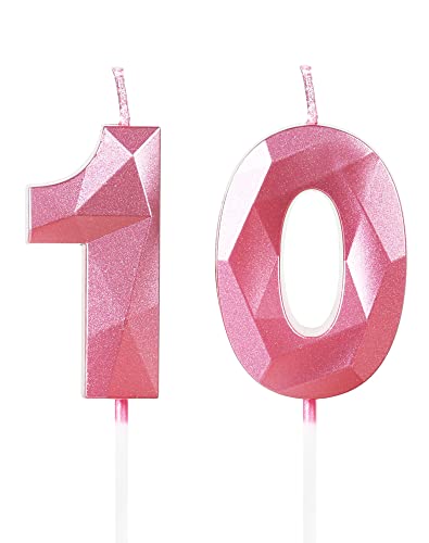 Yiran Geburtstagskerzen Zahlen 10, 5cm 3D Rosa Geburtstagskerzen, Kerzen Geburtstag, Geburtstag Kerzen, Tortendeko Geburtstag, Kuchendeko Geburtstag, Geburtstagskerzen für Geburtstagsdeko, Nummer 10 Yiran Geburtstagskerzen Zahlen 10, 5cm 3D Rosa Geburtstagskerzen, Kerzen Geburtstag, Geburtstag Kerzen, Tortendeko Geburtstag, Kuchendeko Geburtstag, Geburtstagskerzen für Geburtstagsdeko, Nummer 10 von Yiran