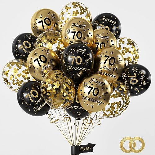 Yiran Luftballons 70.Geburtstag Deko,15 Stück 70.Geburtstag Junge Mädchen Schwarz Gold Deko, Happy Birthday Ballons Schwarz Gold Deko, Deko 70.Geburtstag Konfetti Luftballons, Birthday Party Deko Yiran Luftballons 70.Geburtstag Deko,15 Stück 70.Geburtstag Junge Mädchen Schwarz Gold Deko, Happy Birthday Ballons Schwarz Gold Deko, Deko 70.Geburtstag Konfetti Luftballons, Birthday Party Deko von Yiran
