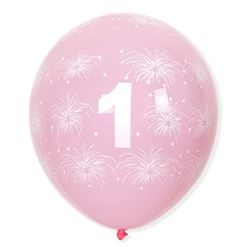 Yiran Luftballons zum 1. Geburtstag, 30,5 cm, Latex, Pastell, Baby Rosa, glücklicher 1. Geburtstag, Junge, Babyparty, Jahrestag, Dekoration, 12 Stück mit 1 Ersatzballon und 1 Schleife Yiran Luftballons zum 1. Geburtstag, 30,5 cm, Latex, Pastell, Baby Rosa, glücklicher 1. Geburtstag, Junge, Babyparty, Jahrestag, Dekoration, 12 Stück mit 1 Ersatzballon und 1 Schleife von Yiran