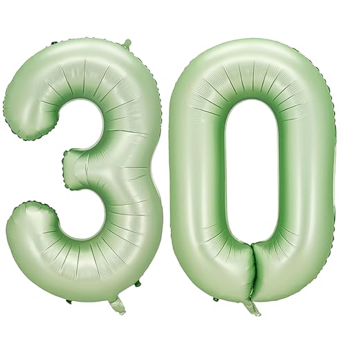 Yiran Riesige Luftballons mit Zahl 30, 81,3 cm, olivgrüne Folien-Mylar-Heliumballons, Dekoration für Frauen, Geburtstagsparty, Jahrestag, Geschäftsdekorationen, Zubehör Yiran Riesige Luftballons mit Zahl 30, 81,3 cm, olivgrüne Folien-Mylar-Heliumballons, Dekoration für Frauen, Geburtstagsparty, Jahrestag, Geschäftsdekorationen, Zubehör von Yiran