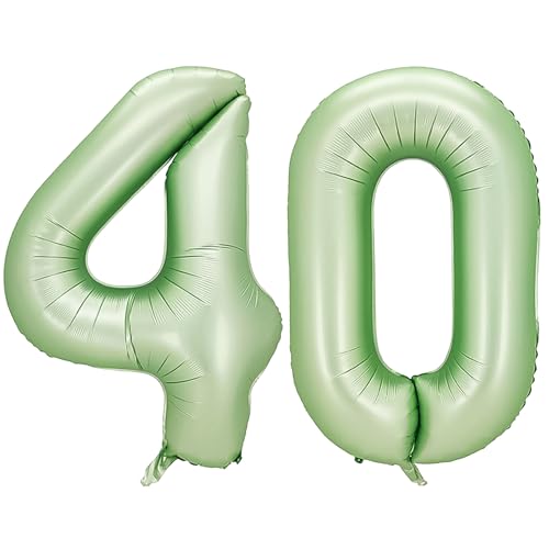 Yiran Riesige Luftballons mit Zahl 40, 81,3 cm, olivgrüne Folien-Mylar-Heliumballons, Dekoration für Frauen, Geburtstagsparty, Jahrestag, Geschäftsdekorationen, Zubehör Yiran Riesige Luftballons mit Zahl 40, 81,3 cm, olivgrüne Folien-Mylar-Heliumballons, Dekoration für Frauen, Geburtstagsparty, Jahrestag, Geschäftsdekorationen, Zubehör von Yiran