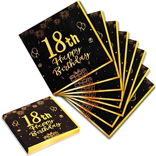 Yiran Servietten 18 Geburtstagsdeko,Mann Frau Servietten 20 Stück Schwarze Gold Happy Birthday Servietten 33cm x 33cm Papierservietten Party Supplies Tischdekoration Geburtstag Feiern Party Jubiläum Yiran Servietten 18 Geburtstagsdeko,Mann Frau Servietten 20 Stück Schwarze Gold Happy Birthday Servietten 33cm x 33cm Papierservietten Party Supplies Tischdekoration Geburtstag Feiern Party Jubiläum von Yiran