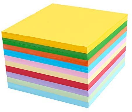 Origami-Papier doppelseitige Farbe - 100 Blatt - 10 Farben - Sortierte Größe Square Easy Fold Paper für Anfänger Kunst und Kunsthandwerksprojekte 10 cm 100pcs. von Yirtree