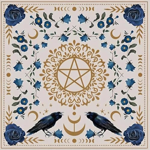 50x50/60x60/75x75cm Tarot Tischdecke Matte Geometrische Wahrsagungen Tischdecke Brettspiel Orakel Kartenunterlage Rune Stützmatte Wahrsagungen Tischdecke Brettspiel Tischdecke Astrologie Matte von Yisawroy