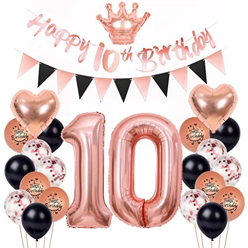 10 Geburtstag Deko Mädchen, Deko 10. Geburtstag Rosegold Schwarz, Luftballon 10. Geburtstag Rosegold 10. Rosegold Schwarz Deko Set Geburtstagsdeko 10 Jahr Ballon 10. Geburtstag Party Deko 10 Geburtstag Deko Mädchen, Deko 10. Geburtstag Rosegold Schwarz, Luftballon 10. Geburtstag Rosegold 10. Rosegold Schwarz Deko Set Geburtstagsdeko 10 Jahr Ballon 10. Geburtstag Party Deko von Yishamei