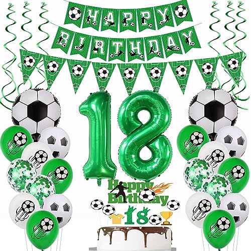18 Jahr Fußball Geburtstag Deko,Fußball 18 Geburtstag Deko,Fussball Luftballon ,18 Ballon Grün, 18. Fußball Tortendeko,18.Geburtstagsdeko Fußball Torten Topper 18 Jahr Fußball Geburtstag Deko,Fußball 18 Geburtstag Deko,Fussball Luftballon ,18 Ballon Grün, 18. Fußball Tortendeko,18.Geburtstagsdeko Fußball Torten Topper von Yishamei