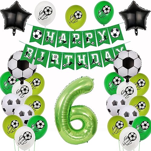 6. Fußball Geburtstag Deko,Fussball Luftballon 6. Geburtstag, Fußball 6 Deko Grün,6 Jahr Luftballons , Helium Ballon 6 Junge 6. Fußball Geburtstag Deko,Fussball Luftballon 6. Geburtstag, Fußball 6 Deko Grün,6 Jahr Luftballons , Helium Ballon 6 Junge von Yishamei