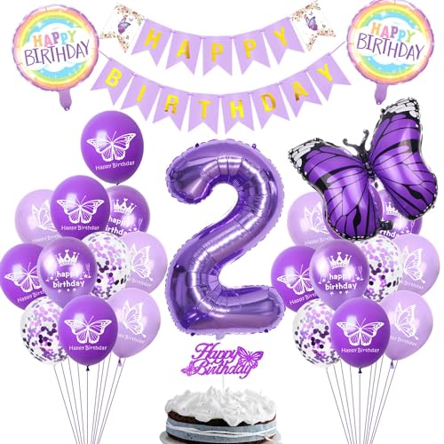 Ballon 2 Jahre Schmetterling Geburtstag Deko, Lila 2 Schmetterling Geburtstag Deko, Mädchen Schmetterlinge 2 Jahre Geburtstagsdeko, Luftballon 2 Mädchen Lila Ballon 2 Jahre Schmetterling Geburtstag Deko, Lila 2 Schmetterling Geburtstag Deko, Mädchen Schmetterlinge 2 Jahre Geburtstagsdeko, Luftballon 2 Mädchen Lila von Yishamei