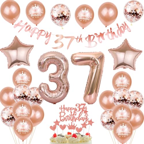 Deko 37. Geburtstag Mädchen, Rosegold Tortendeko 37 Geburtstag Mädchen Luftballons 37 Geburtstag Mädchen Party Ballons mit Zahl 37 Ballon 37. Geburtstag Mädchen Geburtstagsdeko 37 Jahre Mädchen Deko 37. Geburtstag Mädchen, Rosegold Tortendeko 37 Geburtstag Mädchen Luftballons 37 Geburtstag Mädchen Party Ballons mit Zahl 37 Ballon 37. Geburtstag Mädchen Geburtstagsdeko 37 Jahre Mädchen von Yishamei