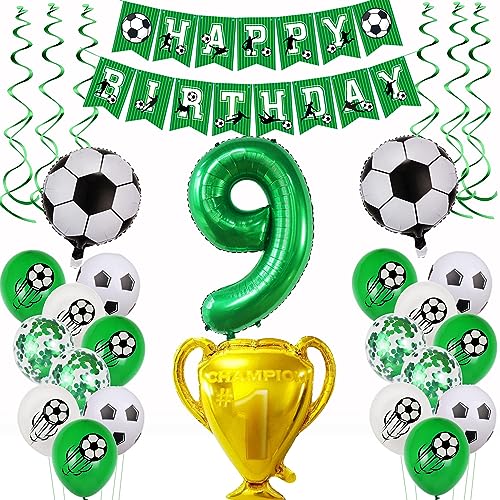 Fußball 9 Geburtstag Deko Fussball Luftballon 9. Geburtstag Grün Fußball Luftballon 9 Deko Grün 9 Ballon Jungen Fussball Helium Ballon 9 für Party Fußball 9 Geburtstag Deko Fussball Luftballon 9. Geburtstag Grün Fußball Luftballon 9 Deko Grün 9 Ballon Jungen Fussball Helium Ballon 9 für Party von Yishamei