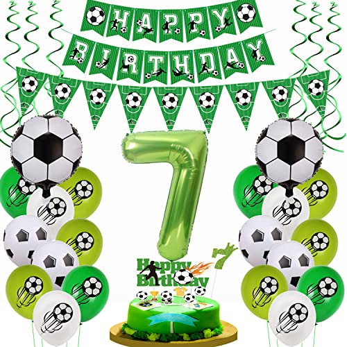 Fussball Luftballon 7. Geburtstag Grün Fußball 7 Geburtstag Deko 7 Jahre Tortendeko Fussball 7 Ballon Fußball Deko Fußball Luftballon 7 Jahre Geburtstag Deko 7 Jahre Junge Fußball Geburtstagsdeko von Yishamei