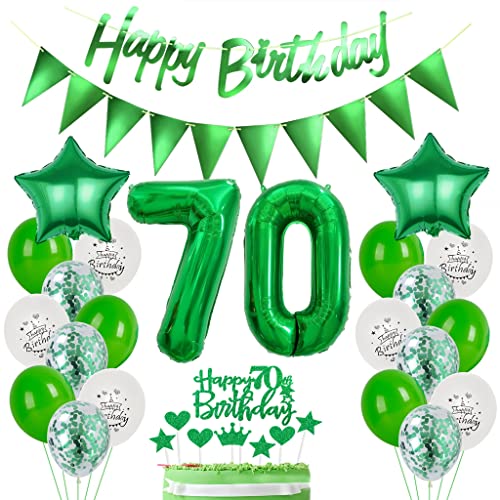 Grün 70. Geburtstag Dekoration, Luftballon 70. Geburtstag Deko, Tortendeko 70 Jahre Junge, Deko 70. Junge Mädchen, Grün 70. Ballons Grün 70. Geburtstag Dekoration, Luftballon 70. Geburtstag Deko, Tortendeko 70 Jahre Junge, Deko 70. Junge Mädchen, Grün 70. Ballons von Yishamei