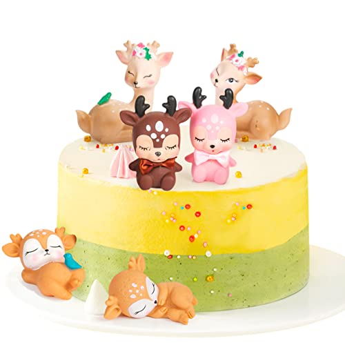 Hirsch Figuren Tortendeko, Waldtiere Figuren Kuchen Deko,Waldtierfiguren Geburtstag Kuchen Topper, Süße Waldtier Minifiguren Spielzeug, Schöne Doe Rehkitz Kuchendeckel für Kindergeburtstag Hirsch Figuren Tortendeko, Waldtiere Figuren Kuchen Deko,Waldtierfiguren Geburtstag Kuchen Topper, Süße Waldtier Minifiguren Spielzeug, Schöne Doe Rehkitz Kuchendeckel für Kindergeburtstag von Yishamei