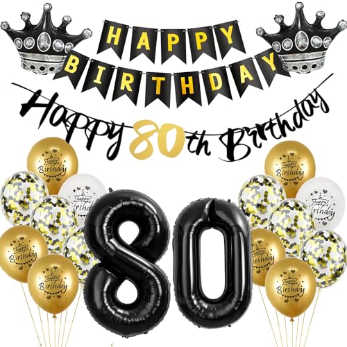 Luftballon 80.Geburtstag deko Mann Frau gold Schwarz Folienballon 80 jahre Geburtstag Mann dekoration Schwarz Happy 80th Birthday Girlande Geburtstagsdeko 80 deko geburtstag 80 jahre Mann Frauen Luftballon 80.Geburtstag deko Mann Frau gold Schwarz Folienballon 80 jahre Geburtstag Mann dekoration Schwarz Happy 80th Birthday Girlande Geburtstagsdeko 80 deko geburtstag 80 jahre Mann Frauen von Yishamei