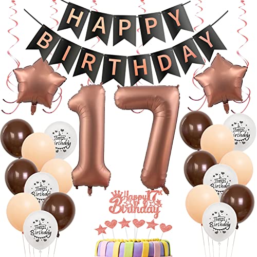 Luftballons 17 Geburtstag Mädchen Deko Set,Tortendeko 17. Geburtstag Mädchen,Folienballon 17 Geburtstag Mädchen Dekoration,Geburtstagdeko 17 Jahre Geburtstag Mädchen Ballon 17 Geburtstag deko Luftballons 17 Geburtstag Mädchen Deko Set,Tortendeko 17. Geburtstag Mädchen,Folienballon 17 Geburtstag Mädchen Dekoration,Geburtstagdeko 17 Jahre Geburtstag Mädchen Ballon 17 Geburtstag deko von Yishamei