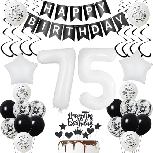 Luftsballon 75. Geburtstag Mann deko Schwarz Weiß Geburtstagsdeko 75 Jahre Frauen Dekoration tortendeko 75 .Geburtstag Frau ballons 75.Geburtstag Deko Kuchen Deko 75. Geburtstag Mann deko Luftsballon 75. Geburtstag Mann deko Schwarz Weiß Geburtstagsdeko 75 Jahre Frauen Dekoration tortendeko 75 .Geburtstag Frau ballons 75.Geburtstag Deko Kuchen Deko 75. Geburtstag Mann deko von Yishamei