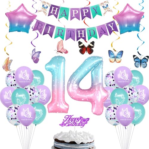 Schmetterlinge 14. Geburtstagsdeko Bunt, Schmetterling Ballon 14 Jahre Geburtstag Deko, Mädchen 14 Jahre Bunt Schmetterlinge Folienballon, Schmetterlinge 14. Geburtstag Mädchen Deko Bunt Schmetterlinge 14. Geburtstagsdeko Bunt, Schmetterling Ballon 14 Jahre Geburtstag Deko, Mädchen 14 Jahre Bunt Schmetterlinge Folienballon, Schmetterlinge 14. Geburtstag Mädchen Deko Bunt von Yishamei