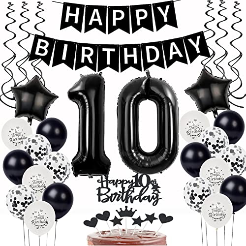 Schwarz Weiß Luftballons 10. Geburtstag Dekoration,Geburtstagsdeko 10 Jahre Junge Mädchen Tortendeko 10 Geburtstag junge Ballons 10. Junge Happy Birthday 10 Jahre Junge deko Schwarz Weiß Luftballons 10. Geburtstag Dekoration,Geburtstagsdeko 10 Jahre Junge Mädchen Tortendeko 10 Geburtstag junge Ballons 10. Junge Happy Birthday 10 Jahre Junge deko von Yishamei