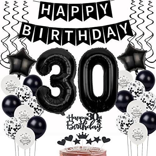Schwarz Weiß Luftballons 30. Geburtstag Dekoration,Geburtstagsdeko 30 Jahre mann frauen Tortendeko 30 Geburtstag Ballons 30. mann Happy Birthday 30 Jahre männer deko 30 Schwarz Weiß Luftballons 30. Geburtstag Dekoration,Geburtstagsdeko 30 Jahre mann frauen Tortendeko 30 Geburtstag Ballons 30. mann Happy Birthday 30 Jahre männer deko 30 von Yishamei