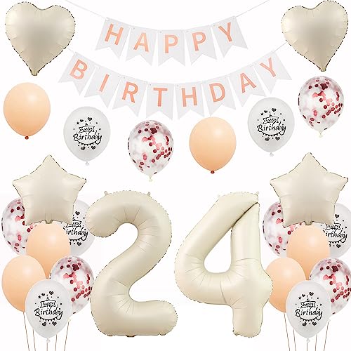 Weiß Luftballons 24 Geburtstag Frauen Deko Set,Deko 24.Geburtstag Frauen,Folienballon 24 Geburtstag Frau Dekoration,Geburtstagdeko 24 Jahre Geburtstag Frau Weiß Ballon 24 Geburtstag deko Frauen Weiß Luftballons 24 Geburtstag Frauen Deko Set,Deko 24.Geburtstag Frauen,Folienballon 24 Geburtstag Frau Dekoration,Geburtstagdeko 24 Jahre Geburtstag Frau Weiß Ballon 24 Geburtstag deko Frauen von Yishamei