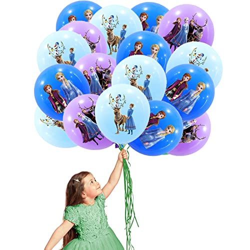 30PCS Frozen Thema Luftballons, Party Geburtstags Luftballons Frozen Latex Ballons Mädchen- und Kindergeburtstag Dekoration Set für Party Deko Elsa Thema Frozen Geburtstag Dekoration Luftballons von Yisscen